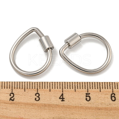 Non-Tarnish 304 Stainless Steel Screw Carabiner Lock Charms STAS-C092-01B-P-1