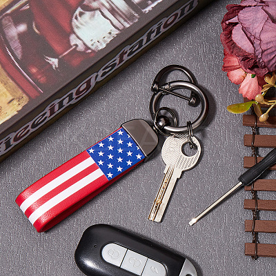 Imitation Leather Keychain Holder DIY-WH20013-23E-1