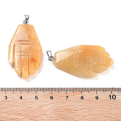 Natural Topaz Jade Carved Pendants G-K369-01P-02-1