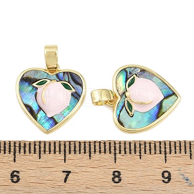 Natural Paua Shell Pendants KK-D005-04B-G-1