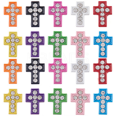 60Pcs Spray Painted Alloy Slide Charms FIND-SC0015-87-1