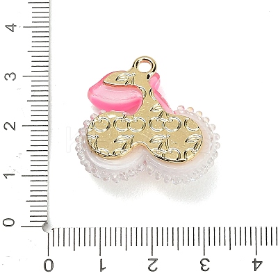 AB Color Alloy & Resin Beaded Pendants RE-CBA4A70-02A-1