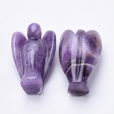 Natural Amethyst Angel Decor Healing Stones G-S282-39-1
