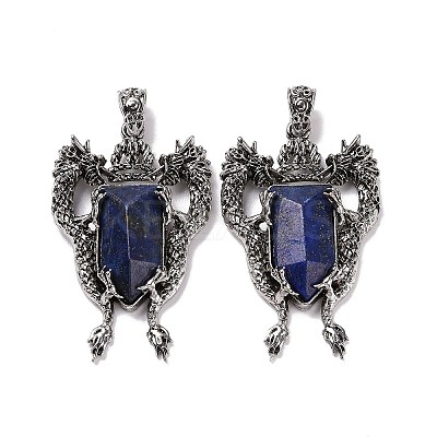 Natural Lapis Lazuli Faceted Big Pendants G-L524-04AS-03-1