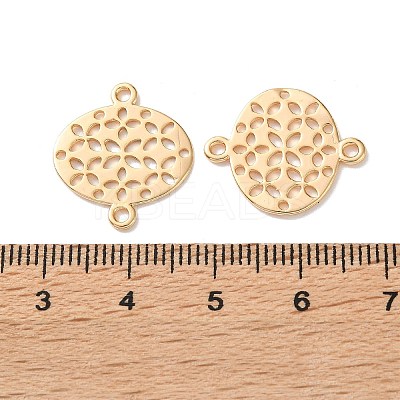 Brass Laser Cut Hollow Disc Links Connector Charms KK-Z164-03G-1