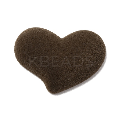 Flocking Opaque Resin Cabochons RESI-K033-07D-1