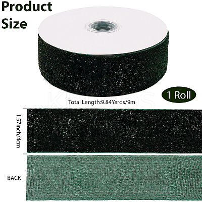 1 Roll Sparkle Single Face Velvet Ribbon OCOR-CY0002-21B-1