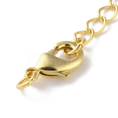 Brass Lobster Clasps & Ends with Chain KK-F880-35G-1