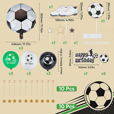 Football Paper Cake Toppers AJEW-SC0002-76-1