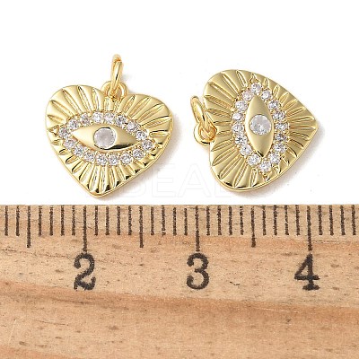 Brass Micro Pave Clear Cubic Zirconia Pendants KK-Q031-44G-05-1