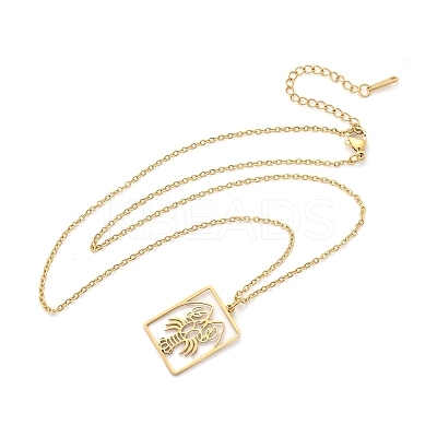 304 Stainless Steel Necklace NJEW-D330-01G-04-1