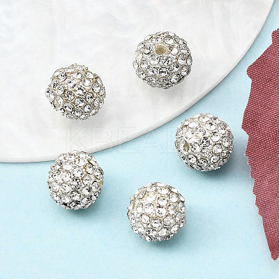 Alloy Rhinestone Beads X-RB-A034-10mm-A01S-1