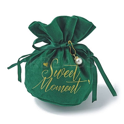 Velvet Jewelry Drawstring Pouches TP-CJC0002-01B-1