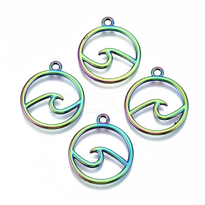 Rainbow Color Alloy Pendants PALLOY-S180-039-RS-1