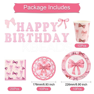 Bowknot Theme Birthday Party Decoration Sets ST-CJ0030-02-1