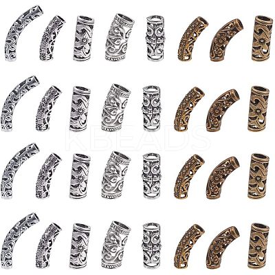 Tibetan Style Alloy Beads TIBEB-NB0001-01-1