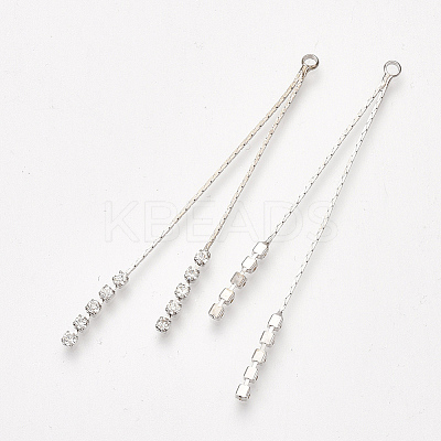 Brass Chain Tassel Big Pendants X-KK-T032-167P-1