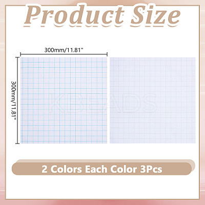 6Pcs 2 Colors 11CT Cross Stitch Fabric Sheets AJEW-AR0004-82-1