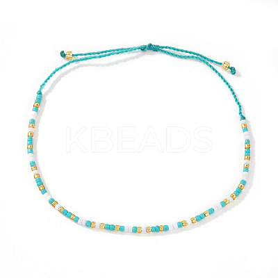 Glass Seed Bead Braided Bead Bracelets XN3042-7-1