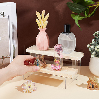 2-Tier Transparent Acrylic Model Toy Assembled Holder ODIS-WH0329-65B-1
