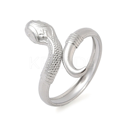 304 Stainless Steel Open Cuff Rings for Women RJEW-A079-06C-P-1