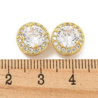 Brass Pave Cubic Zirconia Multi-Strand Links KK-B096-19G-03-1