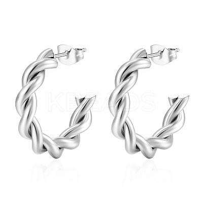 Stainless Steel Stud Earrings PW-WG26121-03-1