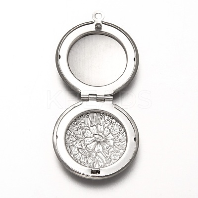 Tarnish Resistant 316 Stainless Steel Locket Pendants STAS-P268-03P-1
