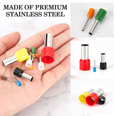 5 Sets Plastic & Stainless Steel Clay Round Hole Cutter TOOL-CP0001-44-1