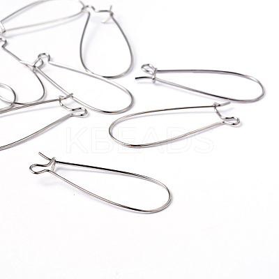 Brass Hoop Earrings Findings Kidney Ear Wires EC221-1