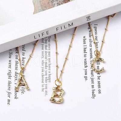 26Pcs A~Z Alphabet Necklaces Making Kits DIY-YW0002-29G-1