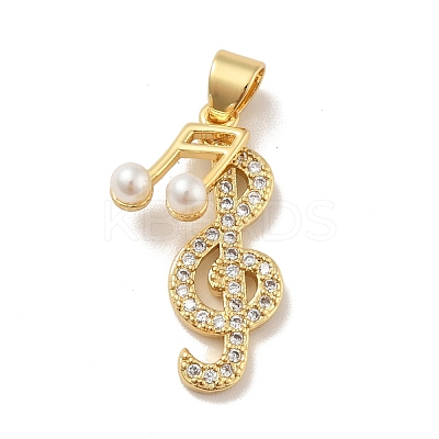 Brass Micro Pave Cubic Zirconia Pendants LS-KK-B059-06G-1
