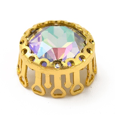 Round Shaped Sew on Rhinestone GLAA-C024-06G-1