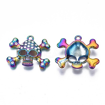 Rack Plating Rainbow Color Alloy Pendants PALLOY-N163-058A-1
