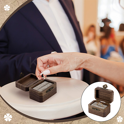 Rectangle Wood Championship Rings Display Boxes CON-WH0089-120-1