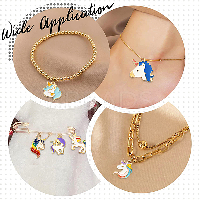60Pcs 10 Styles Alloy Enamel Pendants ENAM-CJ0002-69-1
