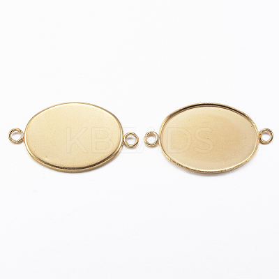 Ion Plating(IP) 304 Stainless Steel Cabochon Connector Settings STAS-H394-A-01G-1