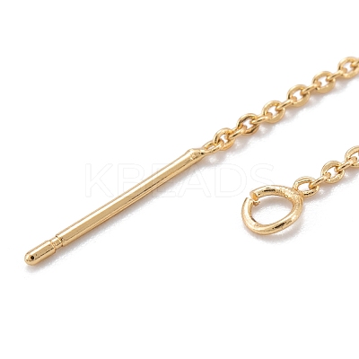 Brass Stud Earring Findings X-KK-K251-03G-1