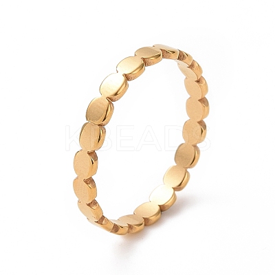 Ion Plating(IP) 201 Stainless Steel Oval Wrap Finger Ring for Women RJEW-J051-23G-1