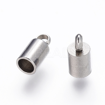 Tarnish Resistant 304 Stainless Steel Cord Ends X-STAS-P162-11-2mm-1