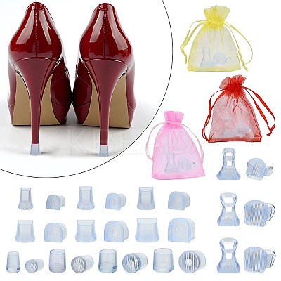 13 Pairs 13 Style PVC High Heel Stoppers Protector AJEW-GF0005-22A-1