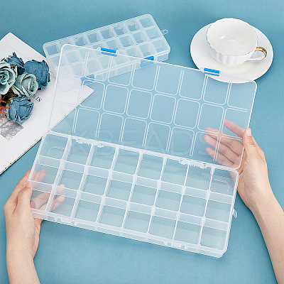 Plastic Bead Containers Rectangle CON-BC0006-81-1