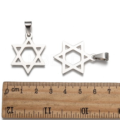 Tarnish Resistant Boy Jewelry Original Color 201 Stainless Steel Pentagram Pendants STAS-I032-224-1