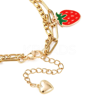 304 Stainless Figaro & Paperclip Chain Multi-strand Bracelets BJEW-JB12486-02-1