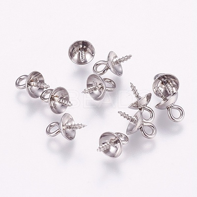 Tarnish Resistant 201 Stainless Steel Peg Bails Pendants STAS-E144-084C-1