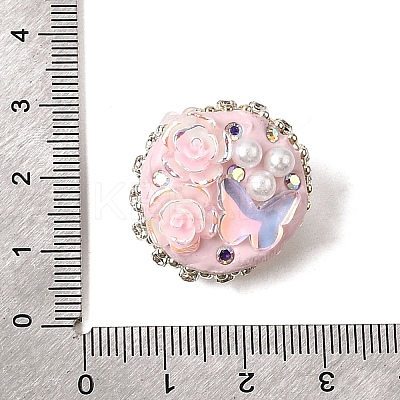 Handmade Polymer Clay Rhinestone Beads CLAY-Z005-03A-1