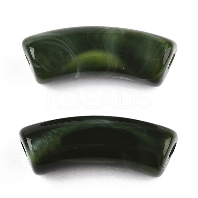 Opaque Two Tone Color Acrylic Beads X-MACR-ZX023-01B-1