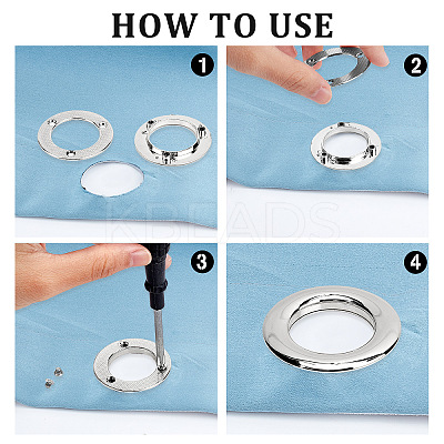 4Pcs Alloy Eyelet Grommets for Bag FIND-GF0003-23P-1