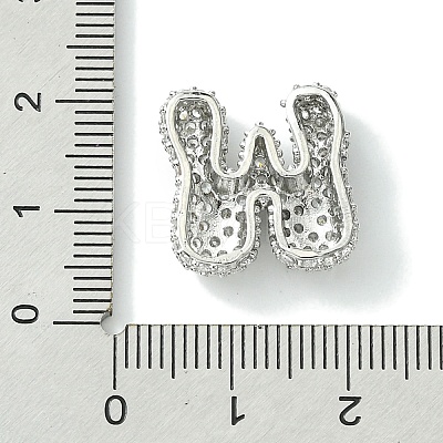 Rack Plating Brass Clear Cubic Zirconia Pendants KK-S378-01P-W-1