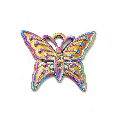 Ion Plating(IP) 304 Stainless Steel Pendant Rhinestone Settings STAS-F282-10MC-1